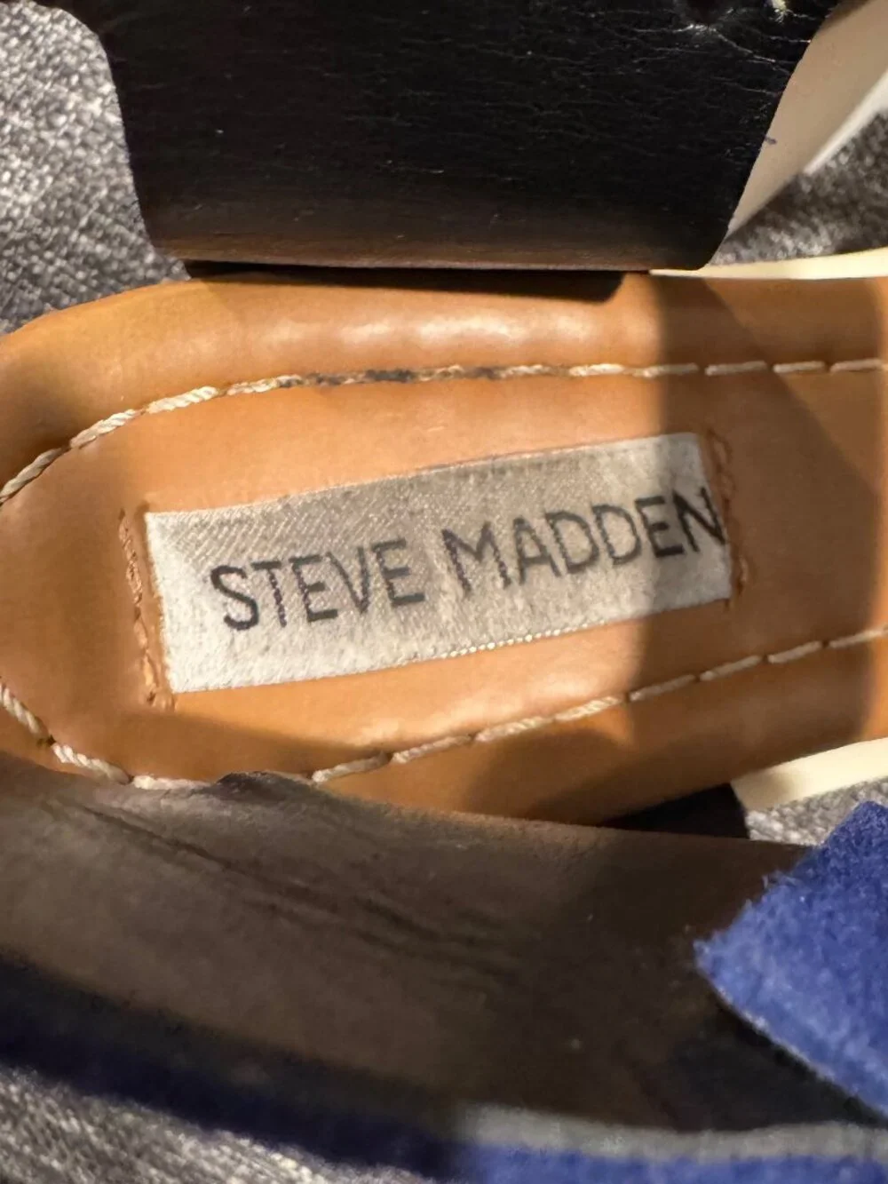 Steve Madden Keanu Platform Sandals Women's EU 38 US 8 Colorblock Leather Italy
